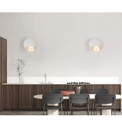 Contemporary Wall Sconce | 9.1 x 9.1 in | LED Light with Sculptural Shade | Adjustable Lighting | Brick by Brick