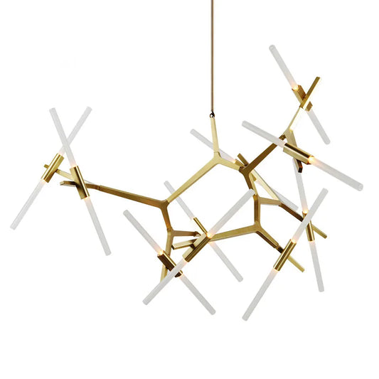 Glass Tube Pendant Light | Modern Industrial Nordic Tree Chandelier | 6–20 Heads | Brick by Brick