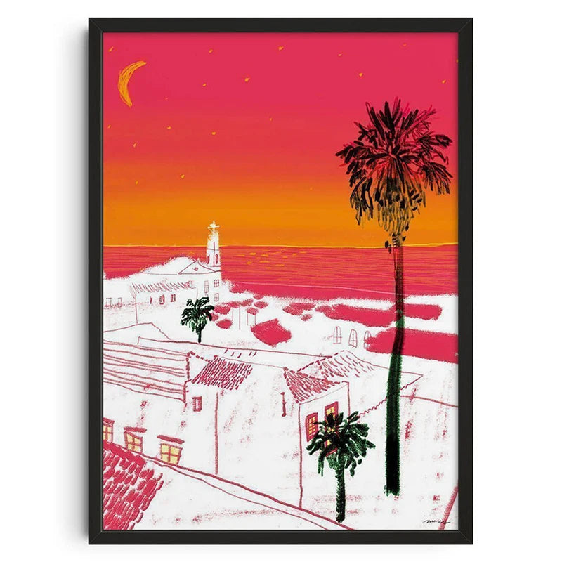 Vintage Abstract  Wall Art | 7.9 - 19.7 in | Mind Maze Poster | Retro Canvas Print | Unframed | Brick by Brick