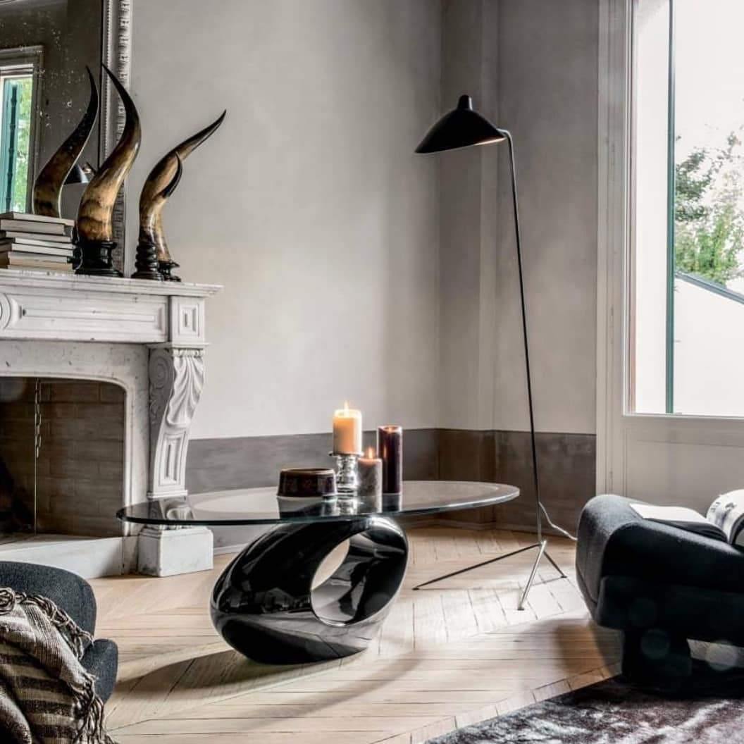 Serge Mouille Black Floor Lamp | Modern Standing Lamp for Living Room | 66.9 Durable Metal & Brass | Brick by Brick London 6