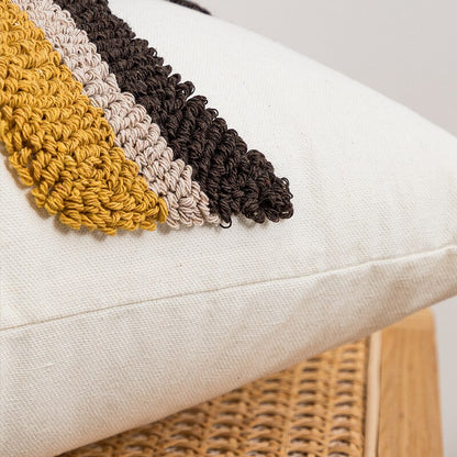 Japandi Floral Pillowcase | Cotton & Linen | Colorful Embroidered Accent | Brick by Brick