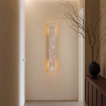 Rectangle Marble Wall Light | 2.36x17.72 in | Modern LED G9 Bulb Sconce | Up & Down Indoor Lighting | Brick by Brick