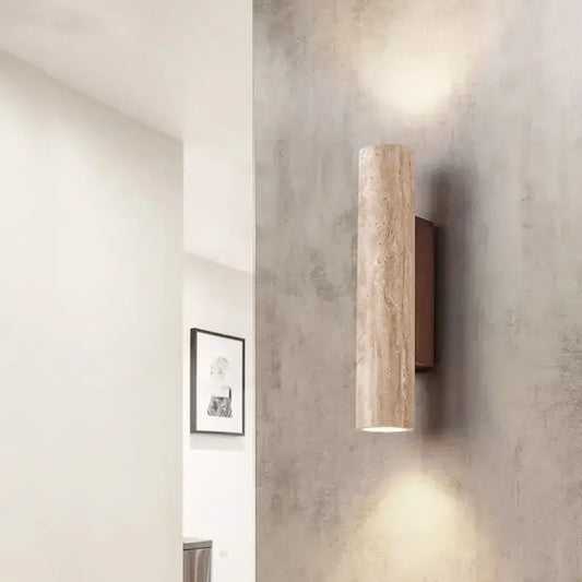 Modern Stone Wall Lamp | 6.3-12.6 x 2.56 in |LED E27 Light Fixture | Warm to Cool Lighting | Brick by Brick
