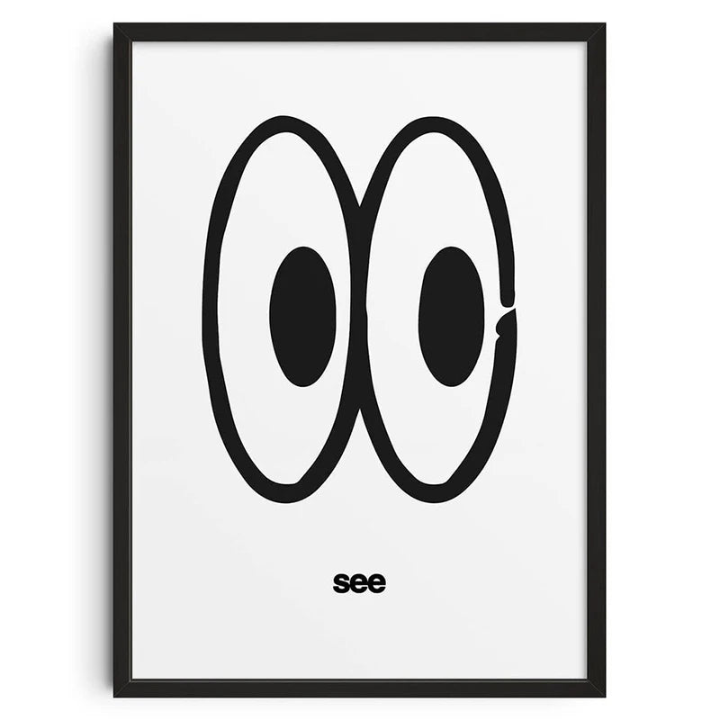 Vintage Abstract  Wall Art | 7.9 - 19.7 in | Mind Maze Poster | Retro Canvas Print | Unframed | Brick by Brick