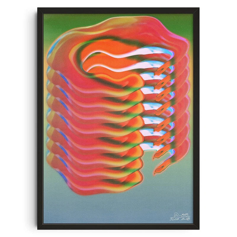 Vintage Abstract  Wall Art | 7.9 - 19.7 in | Mind Maze Poster | Retro Canvas Print | Unframed | Brick by Brick