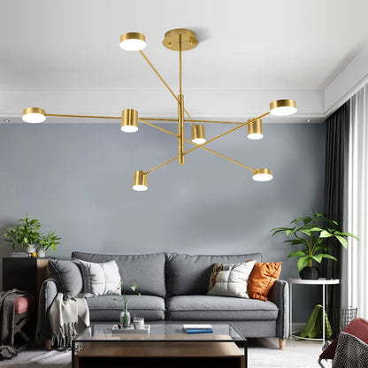 Nordic Chandelier | 4-10 Heads | Modern Black Ceiling Light | Creative Wrought Iron Fixture | LED Included | Brick by Brick