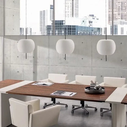Minimalist Glass Ball Pendant Light | D6.3 or 13 in | Postmodern Hanging LED Lamp | Brick by Brick