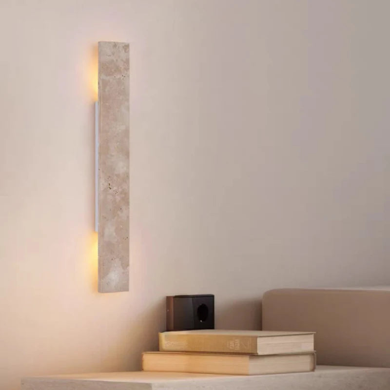 Rectangle Marble Wall Light | 2.36x17.72 in | Modern LED G9 Bulb Sconce | Up & Down Indoor Lighting | Brick by Brick