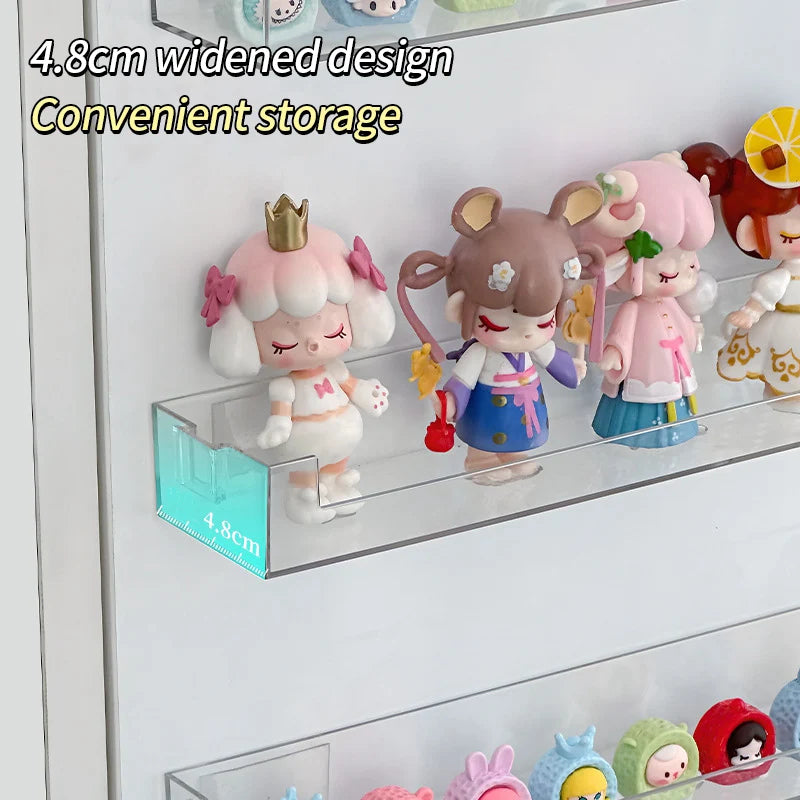Acrylic Wall Display Shelf | Clear Organizer Rack | Doll & Blind Box Storage | Home & Office | Brick by Brick