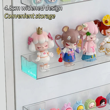 Acrylic Wall Display Shelf | Clear Organizer Rack | Doll & Blind Box Storage | Home & Office | Brick by Brick