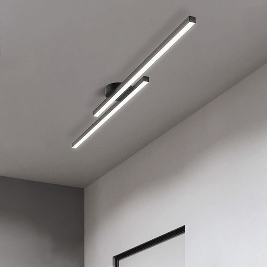 Sleek Aluminium LED Ceiling Light | Modern Flush Mount Fixture | Living Room & Bedroom | 60/90/120 cm | Brick by Brick London 0