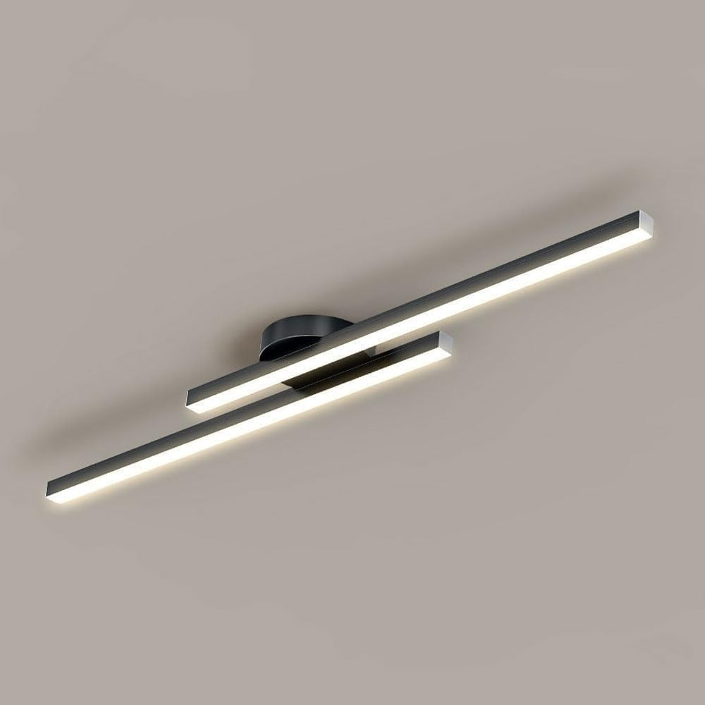 Sleek Aluminium LED Ceiling Light | Modern Flush Mount Fixture | Living Room & Bedroom | 60/90/120 cm | Brick by Brick London 1