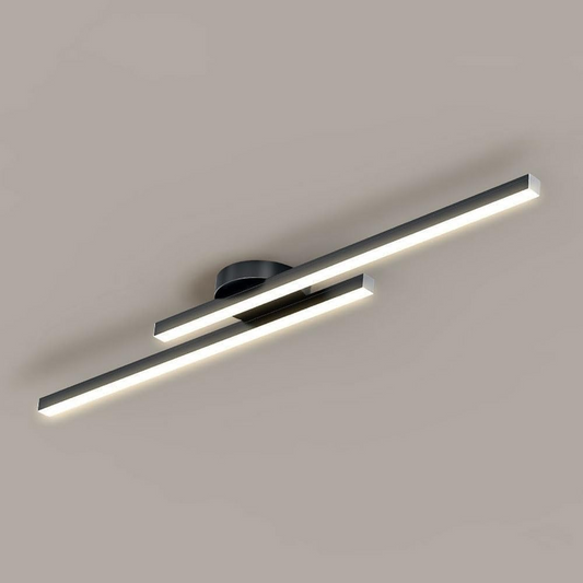 Sleek Aluminium LED Ceiling Light | Modern Flush Mount Fixture | Living Room & Bedroom | 60/90/120 cm | Brick by Brick London 1
