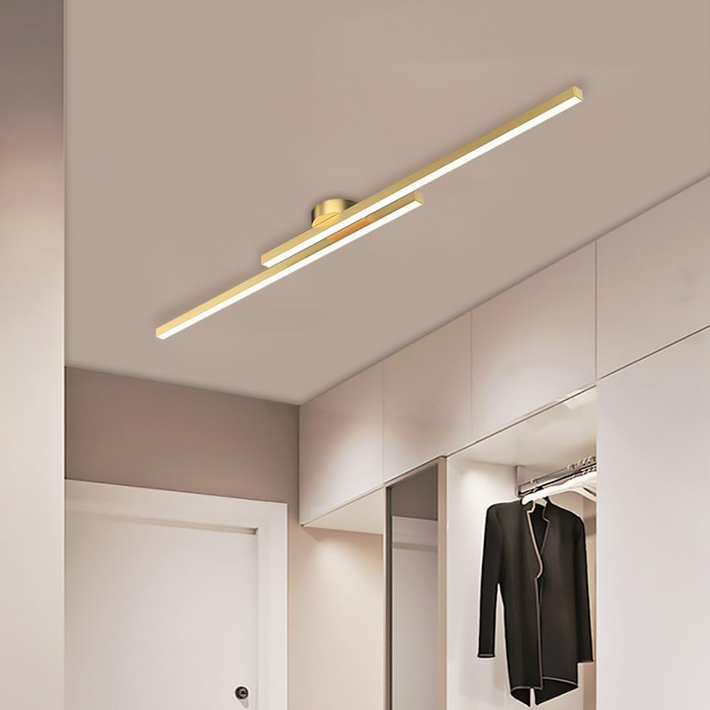 Sleek Aluminium LED Ceiling Light | Modern Flush Mount Fixture | Living Room & Bedroom | 60/90/120 cm | Brick by Brick London 11