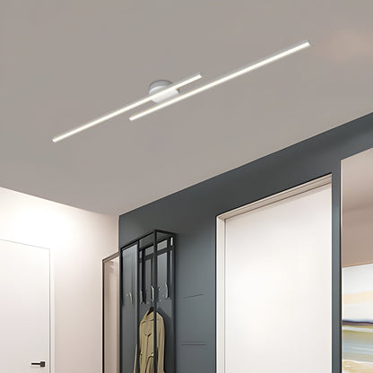 Sleek Aluminium LED Ceiling Light | Modern Flush Mount Fixture | Living Room & Bedroom | 60/90/120 cm | Brick by Brick London 12