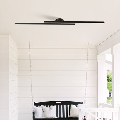 Sleek Aluminium LED Ceiling Light | Modern Flush Mount Fixture | Living Room & Bedroom | 60/90/120 cm | Brick by Brick London 3