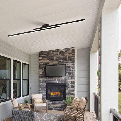 Sleek Aluminium LED Ceiling Light | Modern Flush Mount Fixture | Living Room & Bedroom | 60/90/120 cm | Brick by Brick London 4