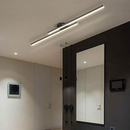 Sleek Aluminium LED Ceiling Light | Modern Flush Mount Fixture | Living Room & Bedroom | 60/90/120 cm | Brick by Brick London 7