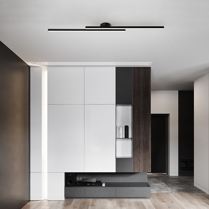 Sleek Aluminium LED Ceiling Light | Modern Flush Mount Fixture | Living Room & Bedroom | 60/90/120 cm | Brick by Brick London 8