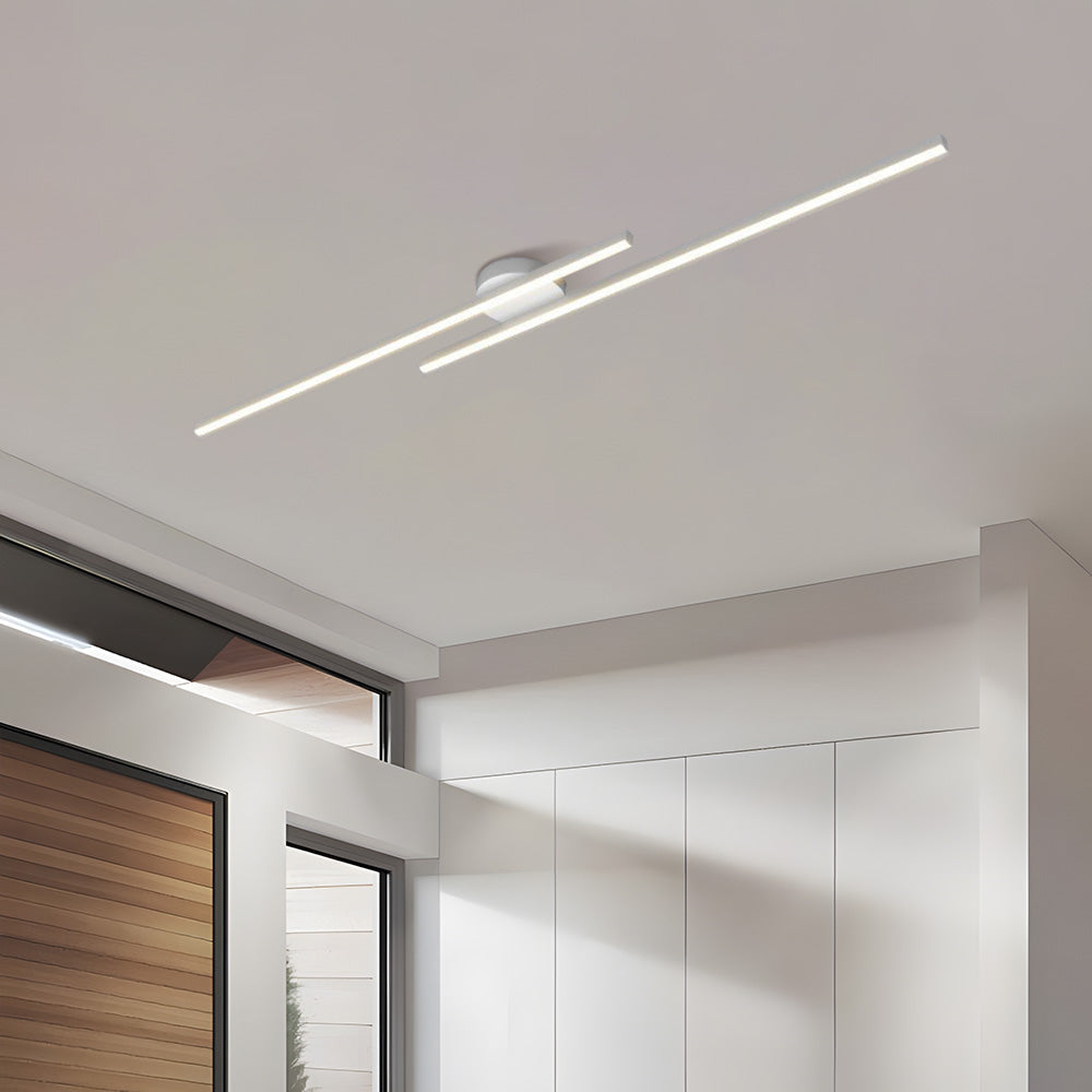 Sleek Aluminium LED Ceiling Light | Modern Flush Mount Fixture | Living Room & Bedroom | 60/90/120 cm | Brick by Brick London 9