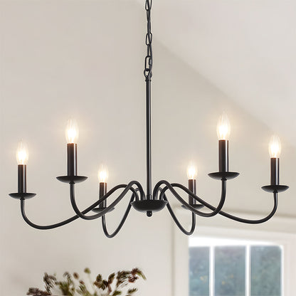 Sleek Modern Iron Pendant Light | Black Pendant Light for Kitchen | 38cm Height, 88cm Diameter | Brick by Brick London 1