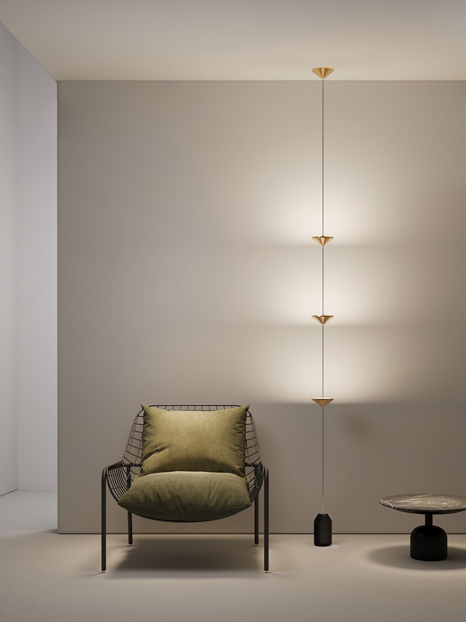 Soreluna Black Floor Lamp | Modern Standing Lamp for Living Room | Adjustable Height, Integrated LED | Brick by Brick London 3