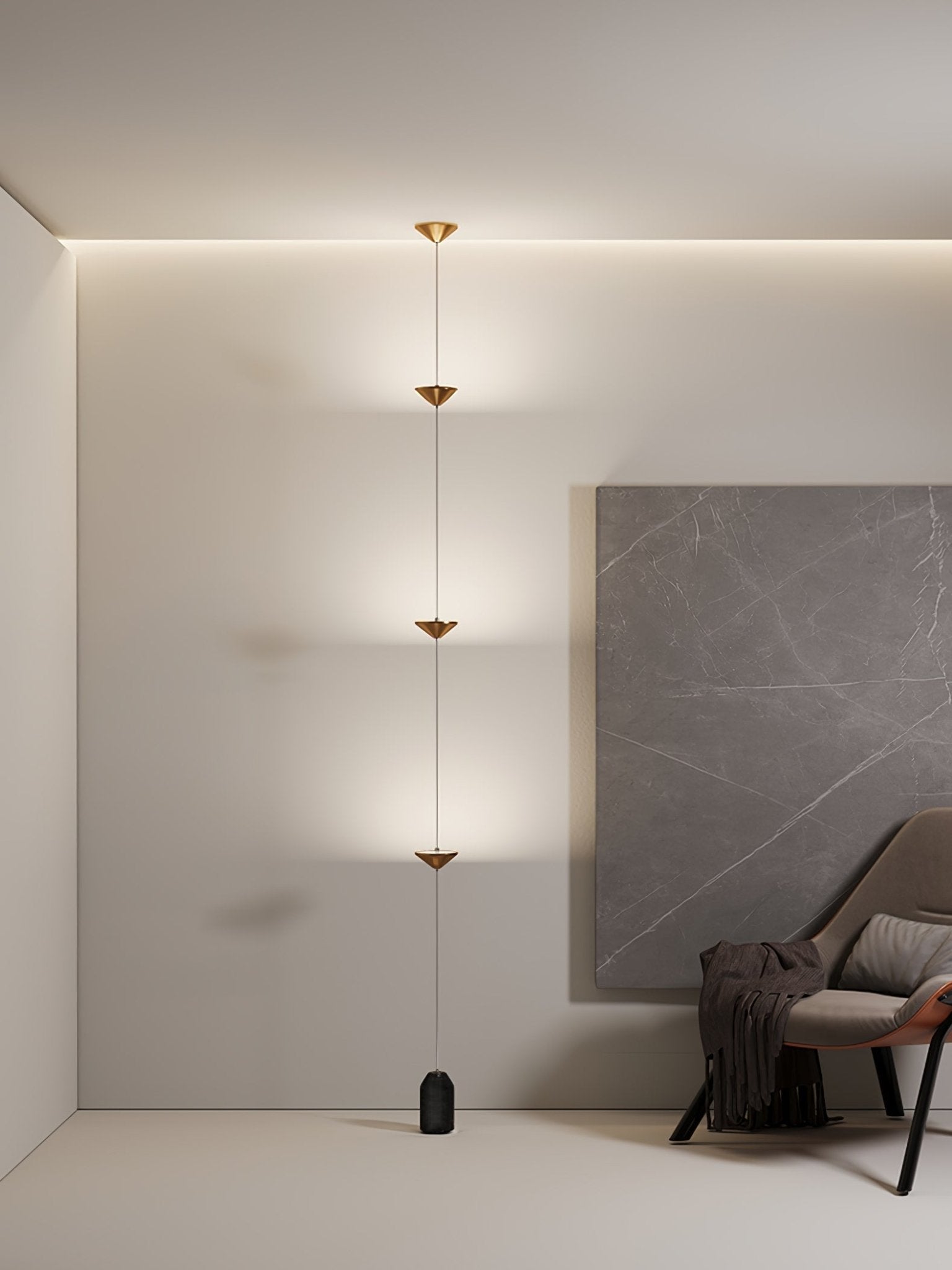 Soreluna Black Floor Lamp | Modern Standing Lamp for Living Room | Adjustable Height, Integrated LED | Brick by Brick London 8