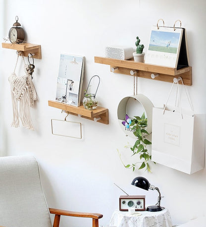 Stylish Wall Shelf with Hooks | MDF Entryway Storage Solution | 40cm x 15cm x 25cm | Brick by Brick London

MDF Wall Shelf with Hooks | 40cm Entryway Storage | Stylish Home Organizer | Durable Design | Brick by Brick London 2