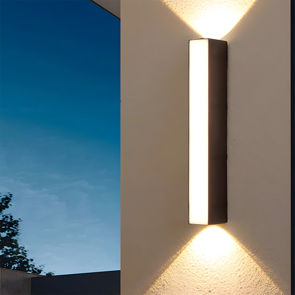 LED Outdoor Wall Light | 6.1–23.6 x 2.7 in | Sleek Long Tube Design | IP54 Rated Waterproof Fixture | Brick by Brick