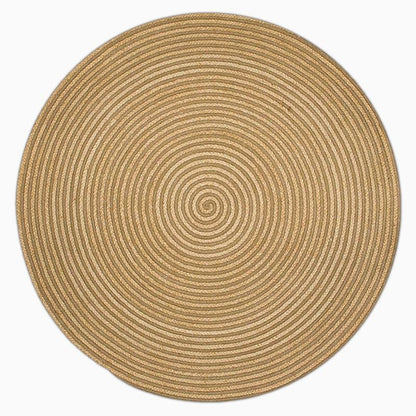 Small Round Hemp Rug | Dia 39 or 47 in | Cozy Burlywood | Durable Area Rug | Brick by Brick