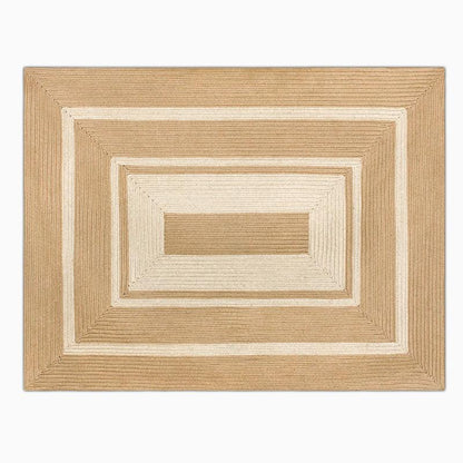 Jute Area Rug | Dia 39-47 in | Round, Oval & Rectangle | Durable Burlywood | Brick by Brick
