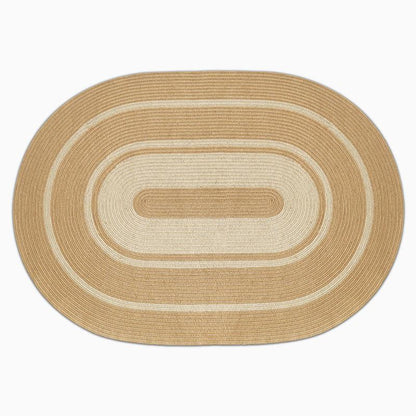 Jute Area Rug | Dia 39-47 in | Round, Oval & Rectangle | Durable Burlywood | Brick by Brick