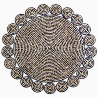 Modern Denim Rug | D47-59 in | Rectangle & Round Options | Durable & Stylish | Brick by Brick