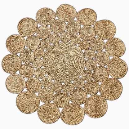 Rustic Hemp Area Rug | 47-60 in | Durable & Natural | Rectangle, Round, Leaf | Brick by Brick