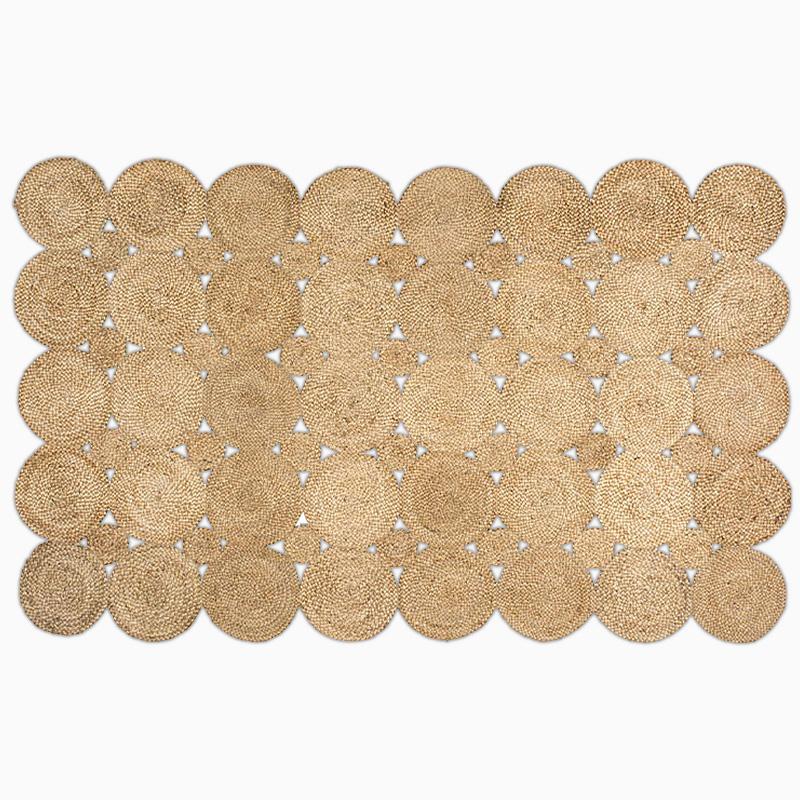 Rustic Hemp Area Rug | 47-60 in | Durable & Natural | Rectangle, Round, Leaf | Brick by Brick
