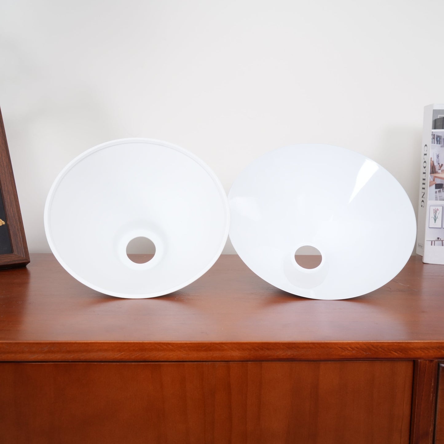 Vintage Retro Pendant Light | 40.1 x 9.1 x 11.8 in | Glass Shade with Metal Frame | Mid-Century Ceiling Lamp | Brick by Brick