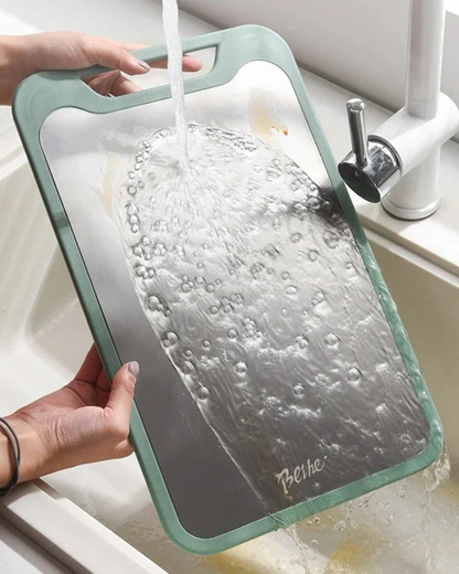 Double-Sided Cutting Board | Stainless Steel + Plastic | Durable, Hygienic Kitchen Board | Brick By Brick