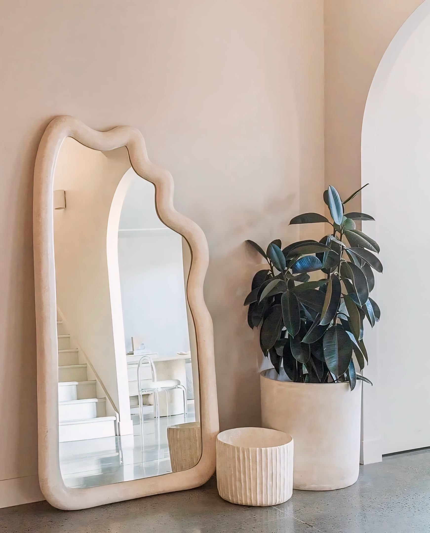 Tochio Wave-Shaped Mirror | Contemporary Home Decor | High-Quality Glass | Unique Design | Brick by Brick London 0