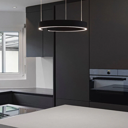 Gold LED Pendant Light | Dimmable Warm Lighting | Round Metal & Acrylic Design | 2 Sizes
