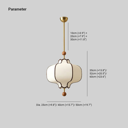 Contemporary Pendant Light | 9.8 - 19.7 in | Fabric Lantern Shade | Adjustable Cord | Soft Ambient Glow | Brick by Brick