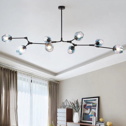 Nordic Modern Glass Pendant Light | H 31.5 - 39.3 in | Clear Bubble Design | Adjustable Brass Ceiling Fixture | Brick by Brick