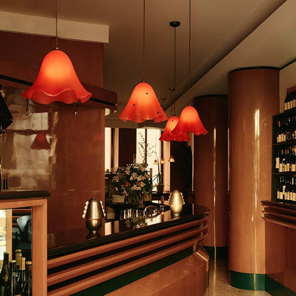 Bell Glass Pendant Light | 11 x 9 in | Metal Ceiling Pendant | Adjustable Wire Length | Brick by Brick