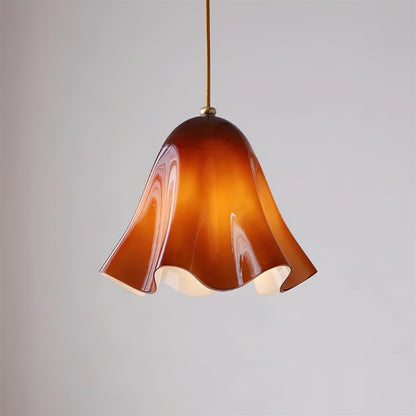 Bell Glass Pendant Light | 11 x 9 in | Metal Ceiling Pendant | Adjustable Wire Length | Brick by Brick