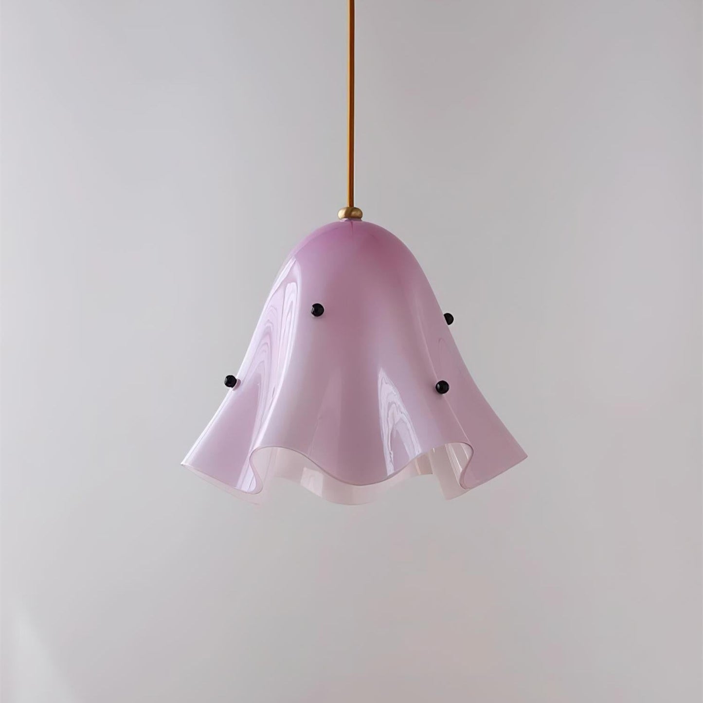 Bell Glass Pendant Light | 11 x 9 in | Metal Ceiling Pendant | Adjustable Wire Length | Brick by Brick