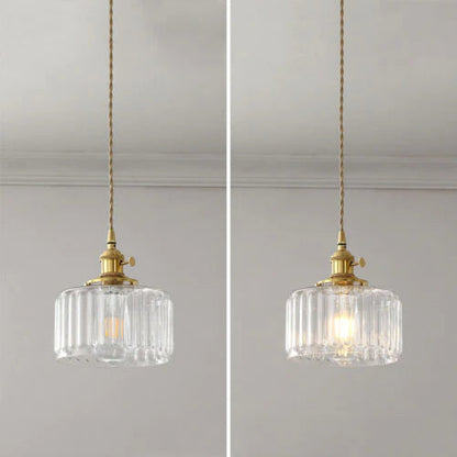 Retro Glass Pendant Light | 6.89 in | Adjustable Hanging Design | Elegant Indoor Illumination | Brick by Brick