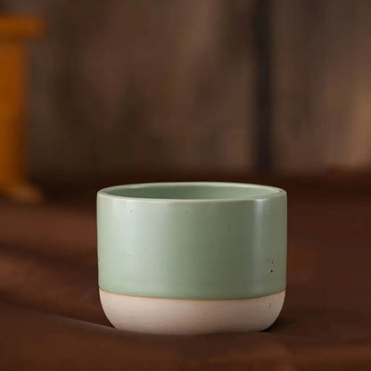 Vintage Ceramic Coffee Mug | 100 - 230 ml | Rustic Stoneware Design | Dishwasher Safe | Brick by Brick