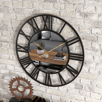 Vintage Large Wall Clock 39cm | Silent Sweep Movement | Elegant Metal & Mirror Decor | Brick by Brick London  

Large Vintage Wall Clock | 39cm Metal & Mirror | Silent Movement for Home Decor | Brick by Brick London 2
