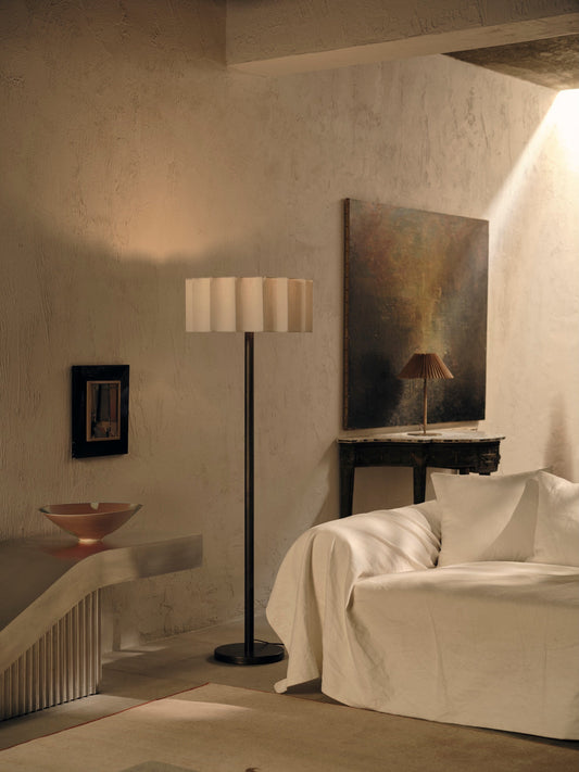 Viotti Floor Lamp | Elegant Lighting | Inverted Scallop Shade | Dark Bronze Base | Brick by Brick London 1