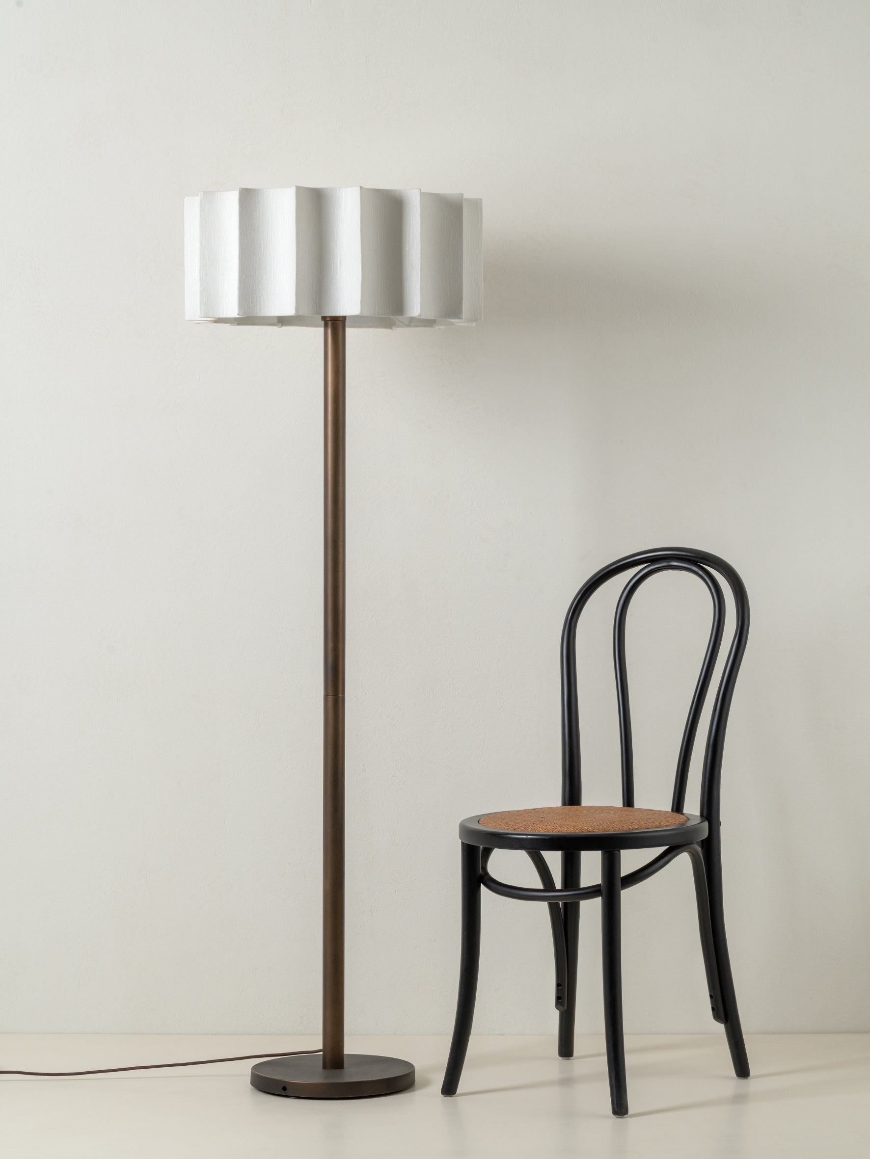 Viotti Floor Lamp | Elegant Lighting | Inverted Scallop Shade | Dark Bronze Base | Brick by Brick London 5