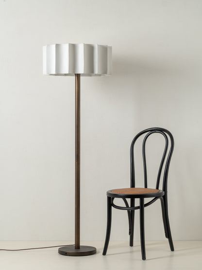 Viotti Floor Lamp | Elegant Lighting | Inverted Scallop Shade | Dark Bronze Base | Brick by Brick London 5